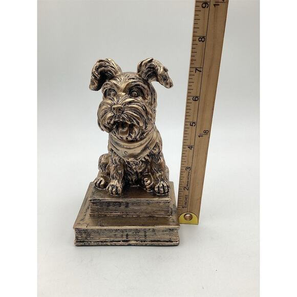 Handcrafted Bronze Terrier Dog Sculpture – Fine Art Statue  Dog Figurine Bronze Decorative Collectible Statue‎